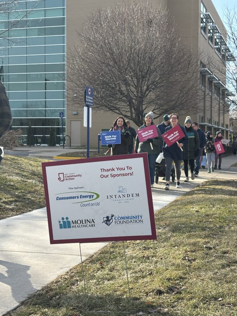 The Intandem Credit Union team walking together at Walk for Warmth 2026 in support of local heating assistance efforts.